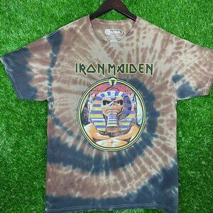 Iron Maiden Raw Rock Tie-Dye T-shirt size Large